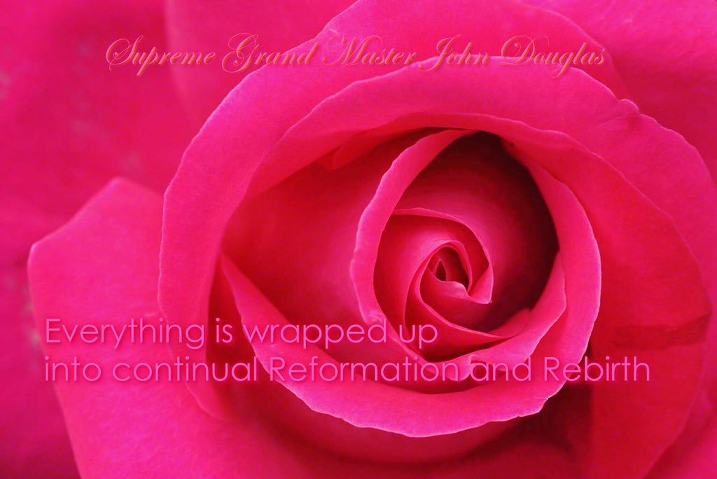 Everything is wrapped up into continual Reformation and Rebirth - above rose